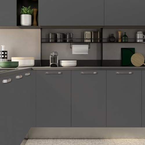 Papel pintado autoadhesivo de plástico lavable de alta densidad gris oscuro 6