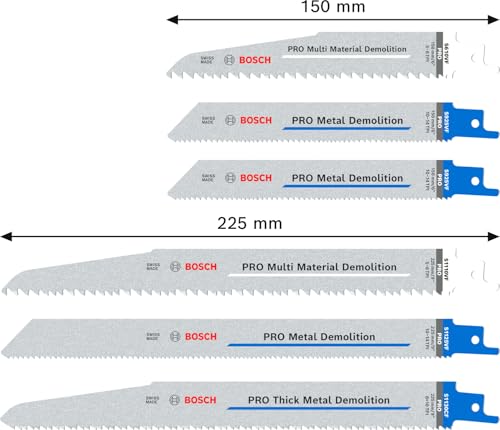 Bosch 6x Kit de lames de scie sabre PRO Demolition 6 pièces - vue 3