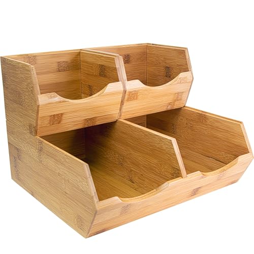 HOMESTEAD Bamboo Pantry Storage Bins – Potato & Onion Storage