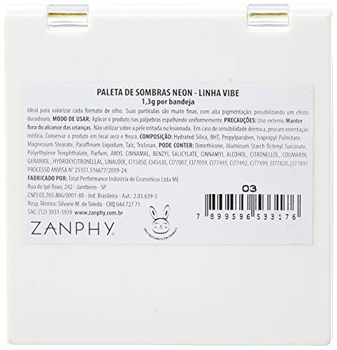 Paleta De Sombras Neon - Linha Vibe 03, Zanphy