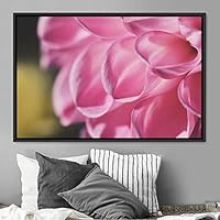 Framed Canvas Wall Art Blooming Closeup Botanical Chic Closeup Expressive Multicolor Photography Realism Ultra - 16x24 inches