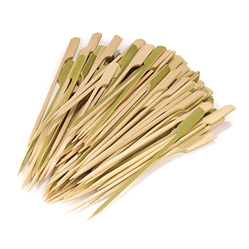 Gmark 7" Bamboo Paddle Skewers 100 ct, Natural Bamboo Paddle