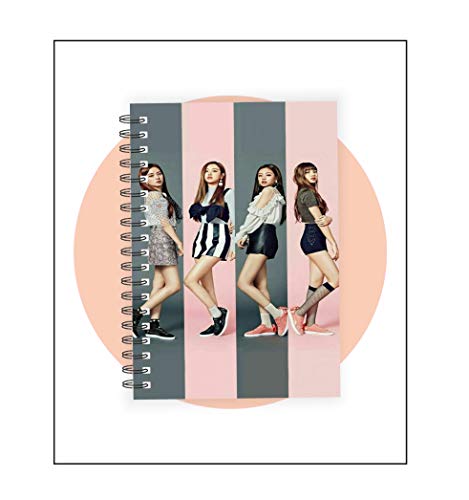 Image of MACRO BTS GIRLS VERSION HI QUALITY 160 RULED PAGED NOTEBOOK+ FREE NAME PERSONALIZED BOOKMARK (GREY GIRLS POSING)