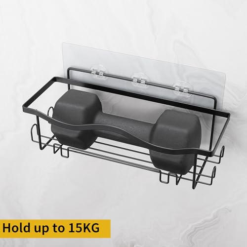 ALOCEO Shower Caddy 3 Pack, No Drilling Bathroom Wall Storage with Shower Soap Holder, Kitchen Organiser Shelf Rack, Black - Image 4