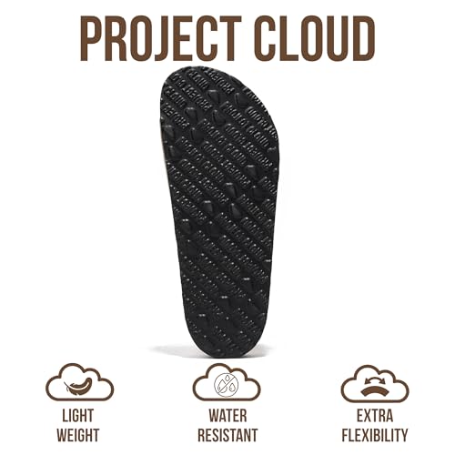 Image of Project Cloud 100% Genuine Leather Sandals Women Dressy Beach Essentials Slides for Women Footwear - Lightweight with Memory Foam Insole Sandals for Women 2026 - Womens Slides