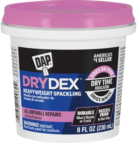 Dap 12328 DryDex Spackling Interior/Exterior, 1/2-Pint , White