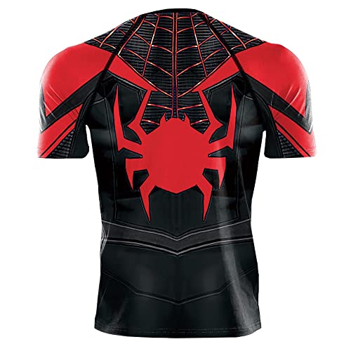 Men's Compression Shirt, Soft Short Sleeve 3D Print Fitness Sports Shirt Gym T-Shirt3