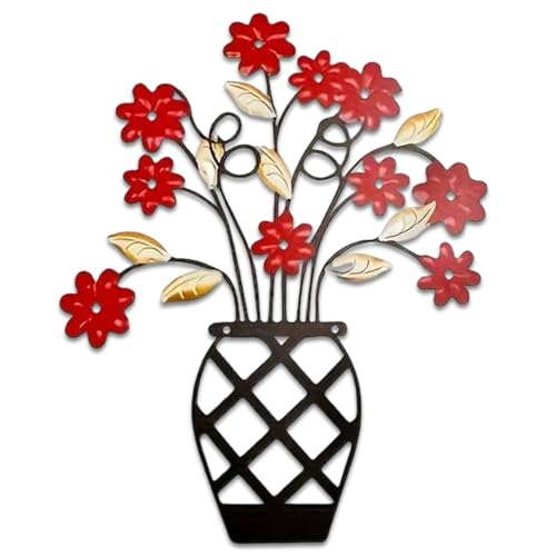 Art mural de fleurs en métal CNAFGBGG 30x24cm pour salon et chambre