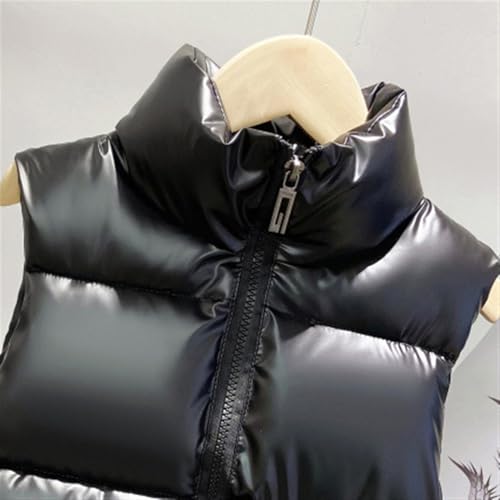 Boys Girls Puffer Vest Stand Up Zip Up Sleeveless Jacket Winter Warm Outwear with Pockets4