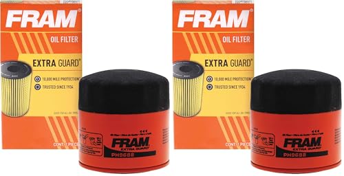 Image of FRAM Extra Guard PH9688 10K Mile Change Automotive Replacement Interval Spin-On Engine Oil Filter for Select Vehicle Model Years, Vehicle Engine Protection Oil Filter for Everyday Drivers (Pack of 2)