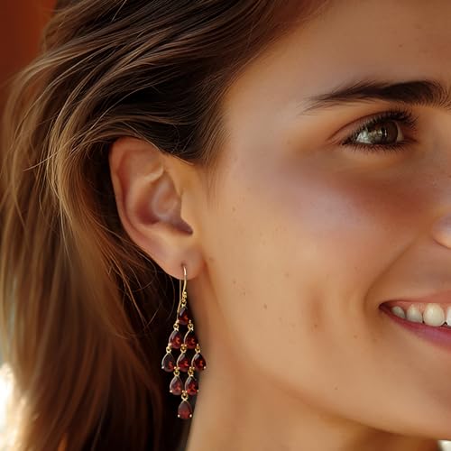 Ross-Simons Gemstone Chandelier Earrings in 18kt Gold Over Sterling2