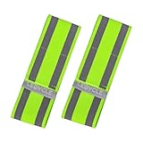 Zxpjkyu 2 Pieces Reflective Bike Pants Straps Bike Pants Leg Straps High Elastic Trousers Bands for Night Cycling Biking Security