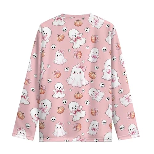 Kids Long Sleeve Shirt for Festive Occasions Loose Pretty Halloween Shirts Fall Winter Outfits for 3-16 Years Old2