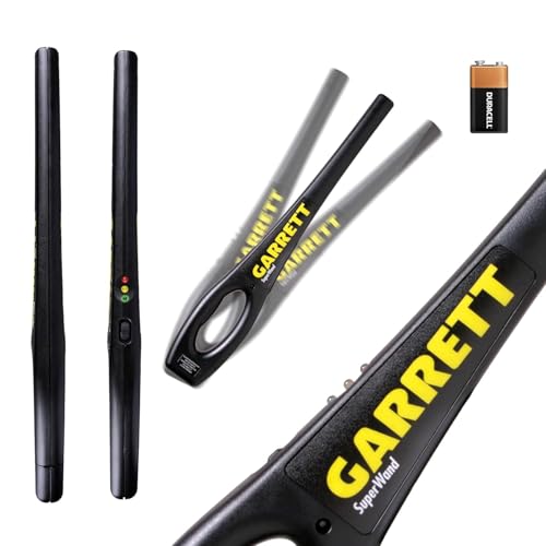 Image of Garrett High Sensitivity Hand Held Metal Detector Tool for Security with Alarm Mode -Sound, Vibration & Led Lights for Malls, Airports, Railway Stations 1165800 SuperWand