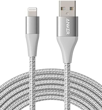 Anker iPhone Charger Cable 10 Foot, Powerline+ II Lightning Cable, (10 ft MFi Certified) Extra Long iPhone Charging Cord Compatible with iPhone SE 11 Pro Max Xs XR X 8 7 6S, iPad 8 and More (Silver)