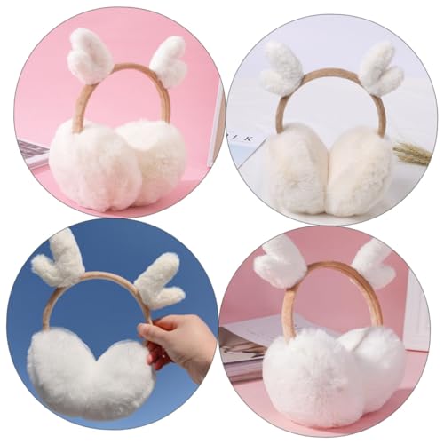 Didiseaon 1pc Plush Earmuff for Boy Girl Ear Cute Antlers for Outdoor Use for Birthdays and Holidays Soft and Comfortable Design for Delicate Skin4
