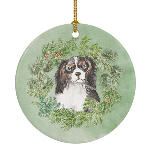 Caroline's Treasures Cavalier King Charles Dogs Ceramic Christmas Ornament