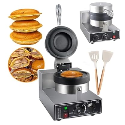 Burger-Maker-Maschine, elektrische Presse, Burger-Maschine, Eiscreme-Burger-Maker, 1200 W, antihaftbeschichtete Hamburger-Presse, Backmaschine, Hamburger 11,5 cm x 11,5 cm, mit 2 Silikonscha