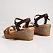 Porronet CUÑA Blanco/Taupe Sandalias para Mujer, 39