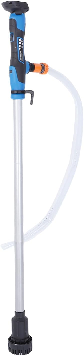 Focket Cordless Stick Water Transfer Pump, 36LPM Flowrate Detachable Battery IPX8, Portable Sump Pump with 3.3ft Hose for Basement Crawl Space Boat