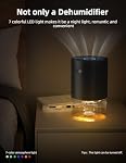 SANVINDER Dehumidifiers for Home, 25oz Dehumidifier for Bedroom with Auto-off, Ultra Quiet Energy Saving for Bathroom Closet Wardrobe Office RV (285sq.ft)