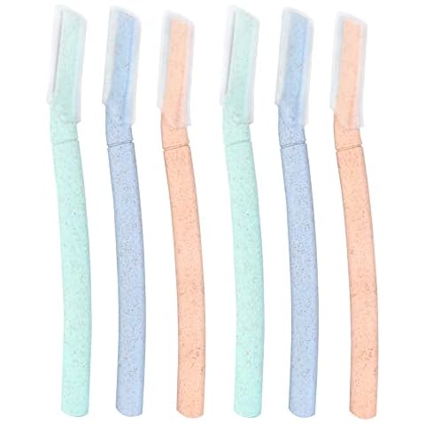 Dedge Eyebrow Razor Multipurpose Dermaplane Facial Razor for Exfoliation, Eyebrow Shaper Includes Blade Cover, 1 Pack of 6 Cover