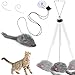 2 PCS Giochi per Gatti,Appeso alla Porta,Gioco Gatto Topo,Giocattoli Bacchetta Interattivi per Gatti ,Filo rimbalzante con Cinturino Regolabile da 180 cm