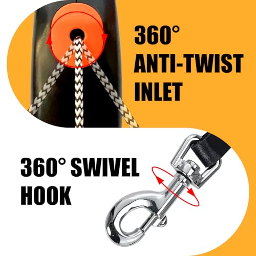 Retractable-Dog-Leash-Automatic-Telescopic-Tractor-Dog-Tape-30-FT-Dog-Walking-Leash-for-Medium-Large-Dogs-up-to-77-lbs-with-Non-Slip-HandleNight-ReflectionHeavy-Duty-No-Tangle