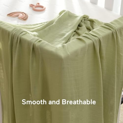 Image of Momcozy Muslin Swaddle Blankets, 4-Pack Breathable and Skin-Friendly Receiving Blankets, Swaddle Blanket Shower Gifts & Baby Registry Essentials, Large 47 inchx47 inch, Soft Pastels