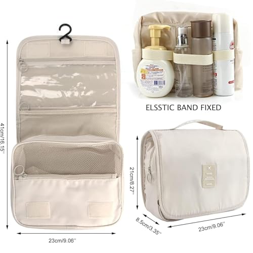 Viraaji Toiletry Bag - Travel Kit for Women, Accessories Organizer for Womeen, Waterproof Foldable Multifunction Bag for Women, Cosmetic Makeup Pouch for Travelling (Multiclour) - Image 2 thumbnail
