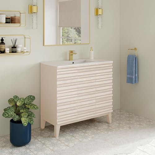 Image of Swiss Madison Cascade 36'' Bathroom Vanity in White