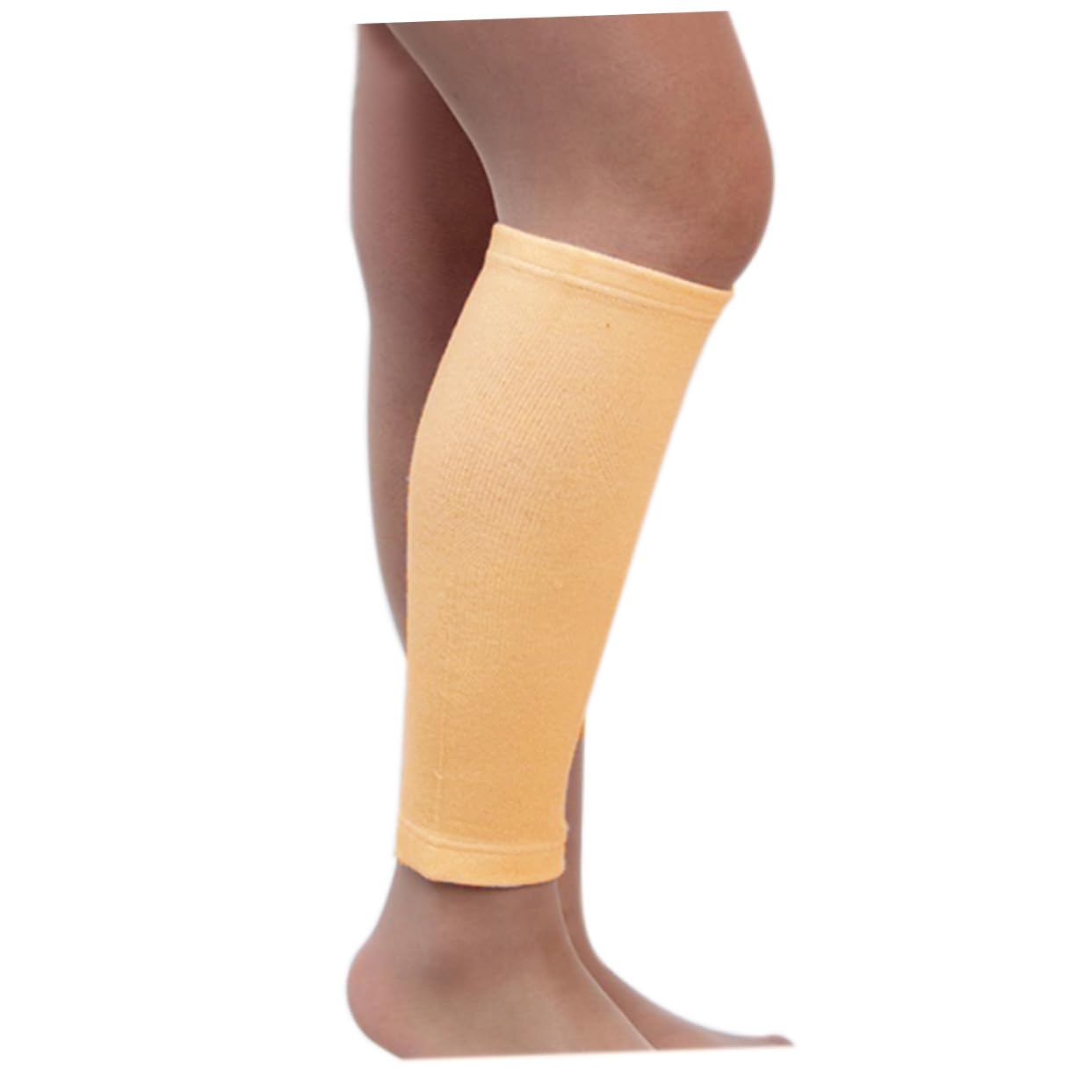 NIYANGLE Compression Calf Sleeves Nude Calf Support Guard for Running Cycling Walking Stretchy Warm Eases Muscle Ache Handwash Care Instructions