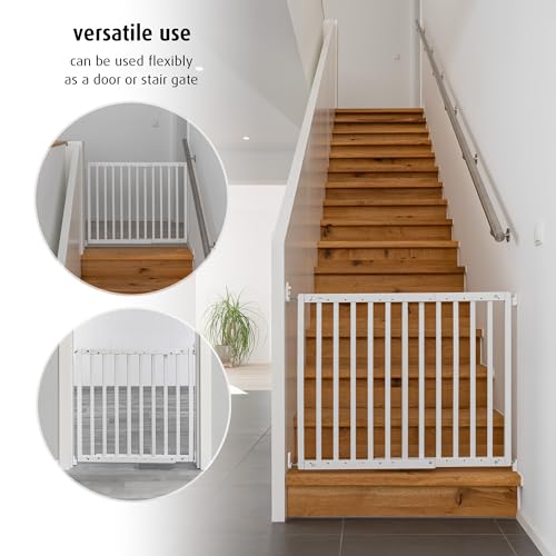 reer Türgitter und Treppenschutzgitter | Baukasten zum Selbstbauen | zum Schrauben | ausziehbar 63-103,5 cm | weiß