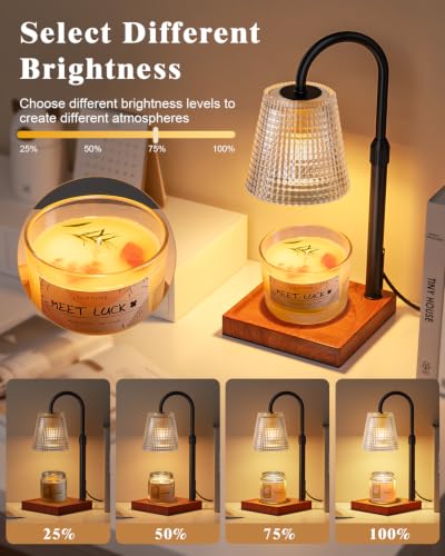 Image of Walnut Candle Warmer Lamp with Timer, House Warming Gifts New Home Decor