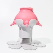 Puppy Feeder for Multiple Puppies, 300 ml Puppy Milk Feeder Puppy Bottles for Nursing Adjustable Height Silicone Puppy Nursing Station with 5 Teats for Kittens, Puppies, Rabbits Nursing Supplies