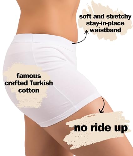 Image of EVARI Women's Cotton Boyshort Underwear Panties - Breathable Underwear for Women, Tagless Boxer Briefs, Seamless Boy Shorts