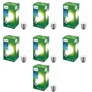 Philips Full Glow Energy Saver Filament Glass E27 LED Bulb | 9-watt, 825 Lumen Full Glow Frosted Diffused LED Bulb, Cool Daylight, Pack of 7