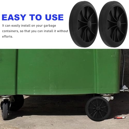 Image of Cabilock Replacement Trash can Wheels 2Pcs Outdoor Garbage Container Accessories Plastic Rubber Casters for Waste Receptacles