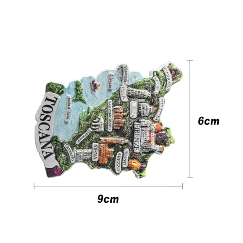 Imán de Nevera Toscana Italy 3D en Resina miniatura 6