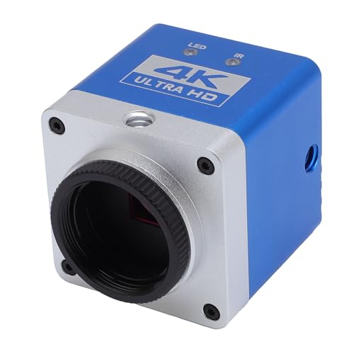 Cámara de Microscopio Digital, Cámara de Microscopio de Industria Electrónica 4K HD, con Sensor CMOS de 8.3MP 1/1.8 Pulgadas, Zoom Digital 4X, Interfaz de Pantalla HD, Salida USB
