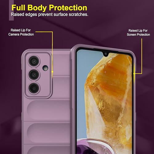 Image of amazon basics Back Case Cover for Samsung Galaxy F55 5G | Compatible for Samsung Galaxy F55 5G Back Cover | Liquid Silicon Magic Case with Camera Protection | Lavender