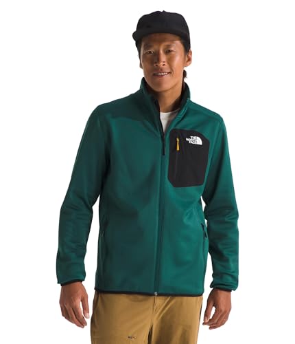 Image of THE NORTH FACE Men's Crest Full Zip Jacket | Water Repellent Fleece Coat, Double Layer Stand Collar & Zip Hand Pockets