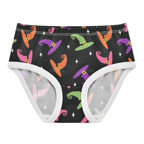 Little Girl Underwear Toddler Panties Kids Undies Halloween Witch Hat Soft Cotton Briefs 2T-8Y