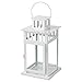 Ikea Borrby Laterne für Blockkerze, Weiß, für Innen- und Außenbereich, Größe 27,9 cm (302.701.42)
