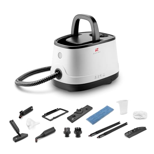 Di4 Limpiador a Vapor Brumo Max 2000W, 4 Bares de Presión, Depósito 1,5L de Capacidad, Listo en 6 Minutos, 13 Accesorios para Limpieza y Desinfección sin Químicos, Limpieza Profunda