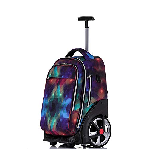 EAHKGmh Mochila for computadora portátil con Ruedas rodantes  Estudiantes de 18 Pulgadas
