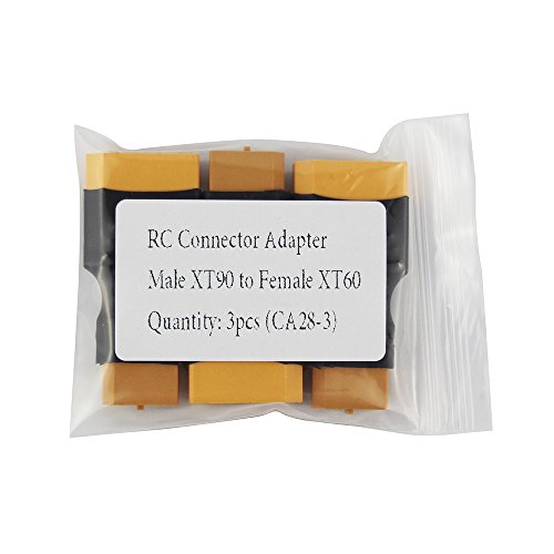 Adaptador conector XT90 macho a XT60 hembra x3 miniatura 6
