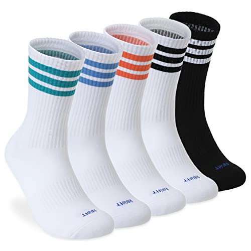 Image of PERFECT CORNER Athletic Cotton Quarter Socks Cushioned Men Women, 5 Pairs