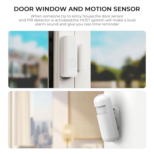 PGST Smart Home Alarm System,Wireless Home Security Systems,20 Piece DIY Expandable Door Alarm/Motion Sensors with 4G SMS/Phone App Instant Alert,24/7 Professional Monitoring for Villa,Kids Safety - Image 4