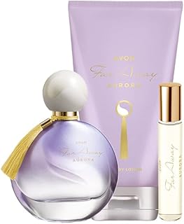 Avon Far Away Aurora set of 50ml Eau de Parfum + 150ml Body Lotion + 10ml EDP Purse Spray NOT Gift Boxed